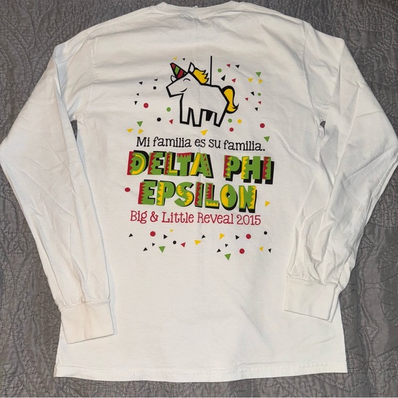 10 for $15 SALE ⭐️ DPhiE sorority Big/Little reveal 2015 long sleeve t-shirt - Picture 1 of 5